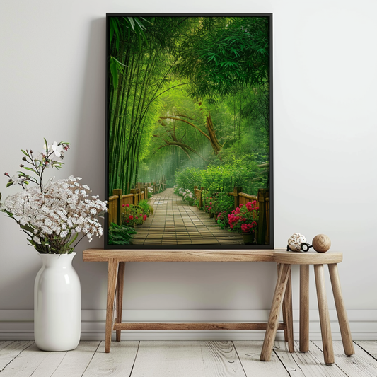 bamboo forest, midjourney ai artwork, ai artwork