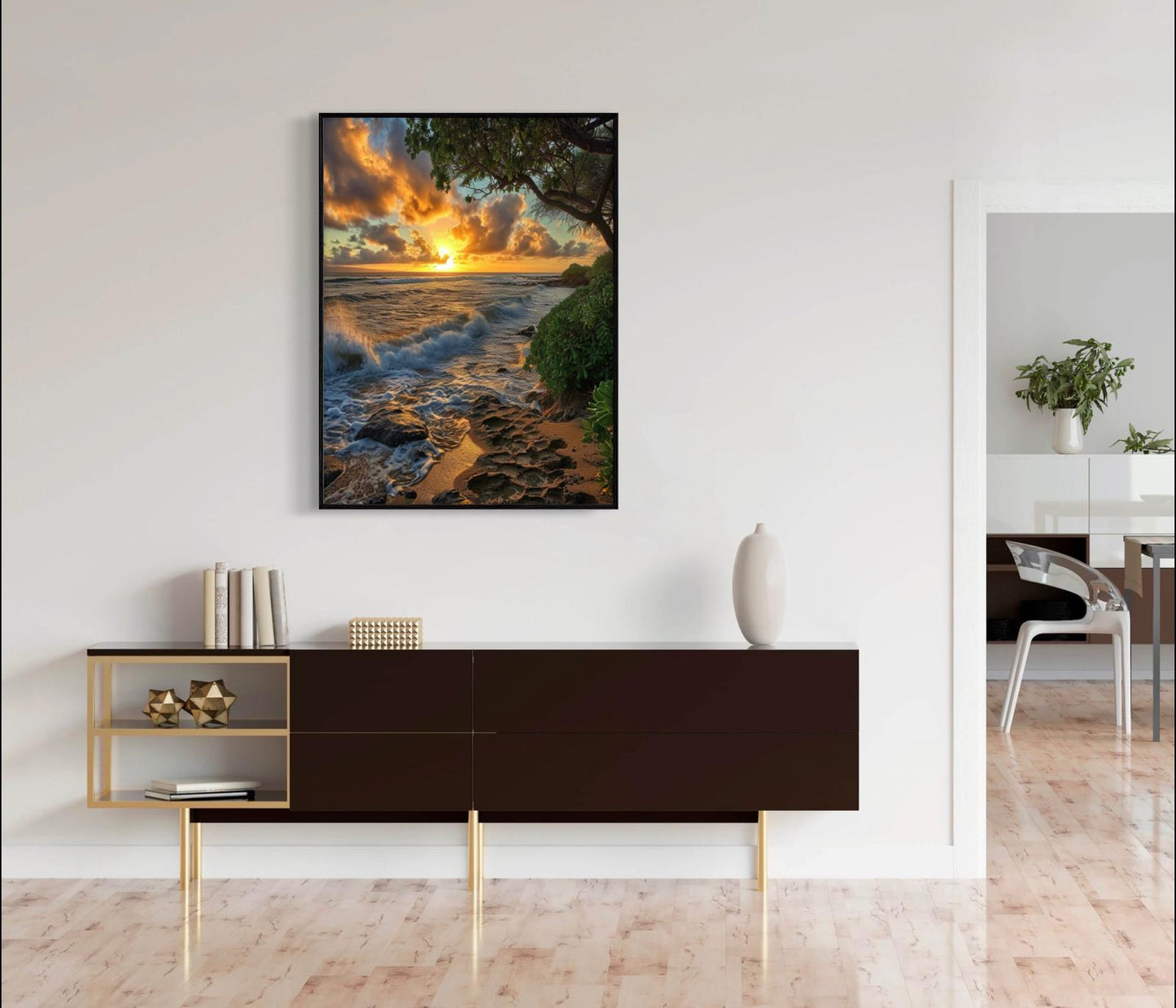 Canvas Prints, Art Space, Beach, Sunset, Poster Prints