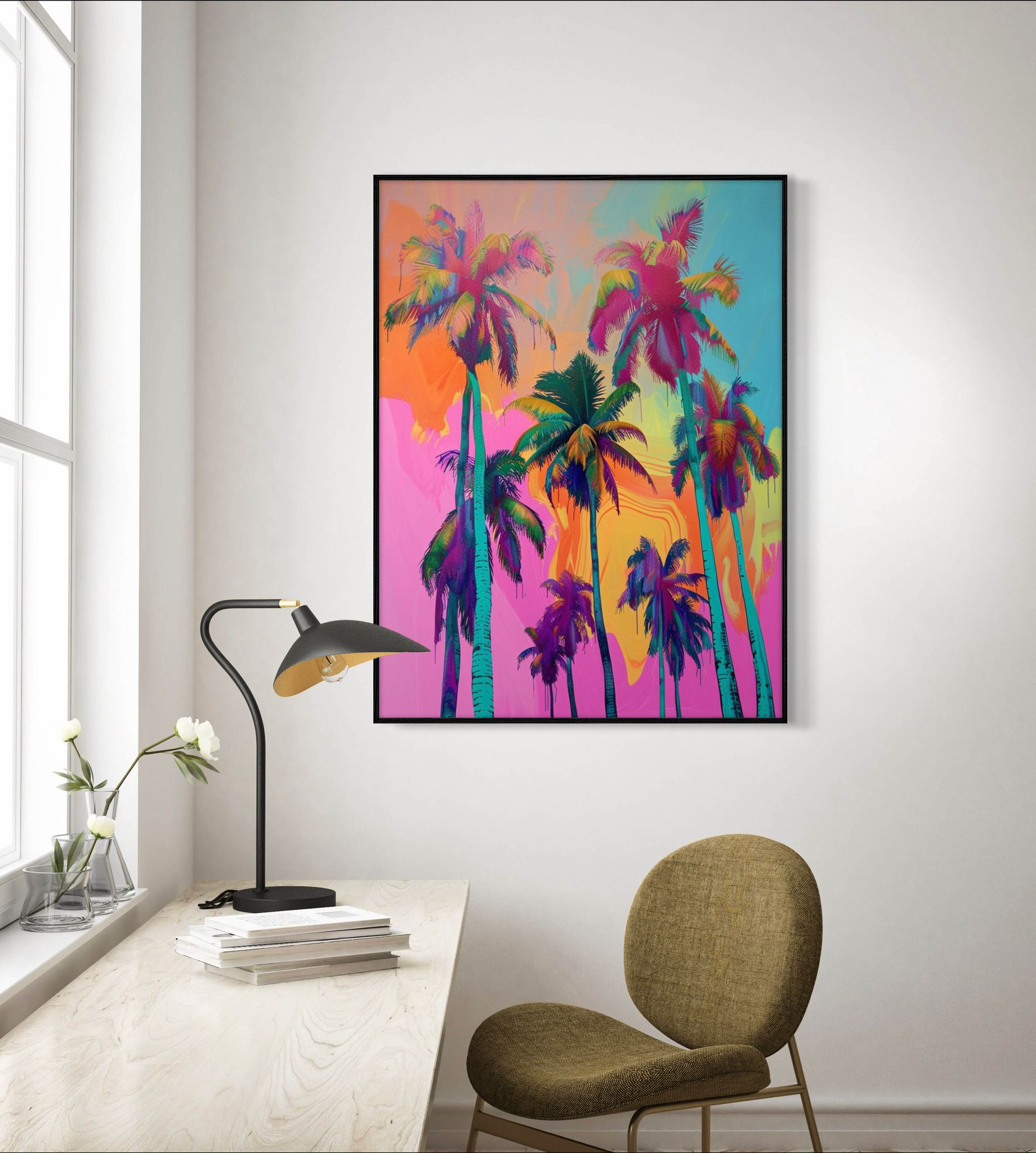 Canvas Prints, Art Space, Palm trees, Poster Prints