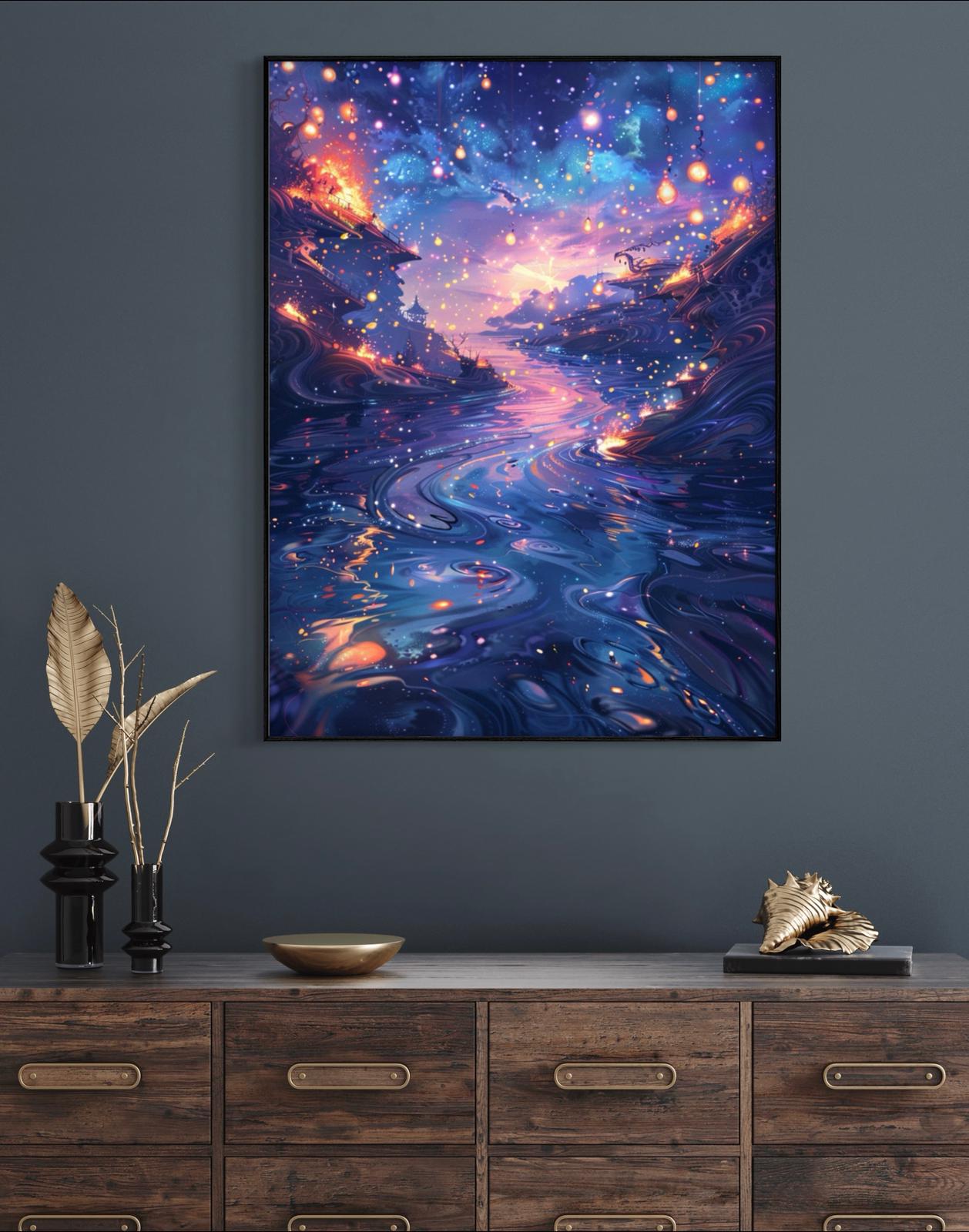 Canvas Prints, Art Space, Poster Prints, Psychedelic, River