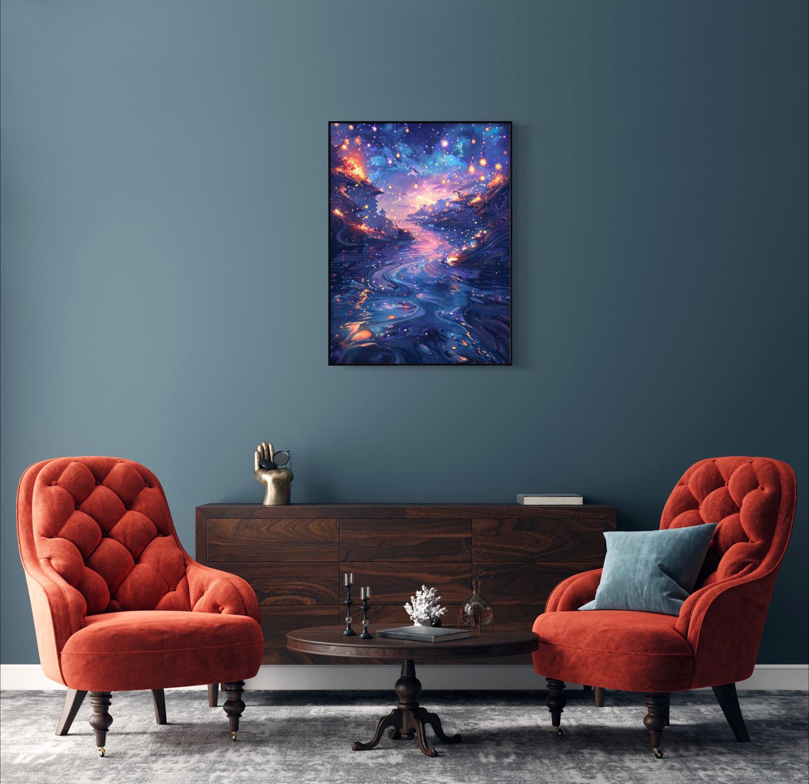 Canvas Prints, Art Space, Poster Prints, Psychedelic, River