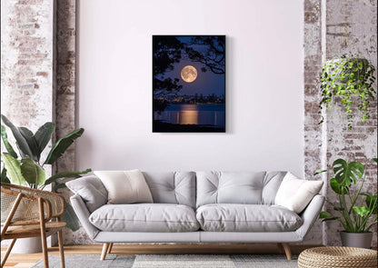 Canvas Prints, Art Space, Full Moon, Poster Prints