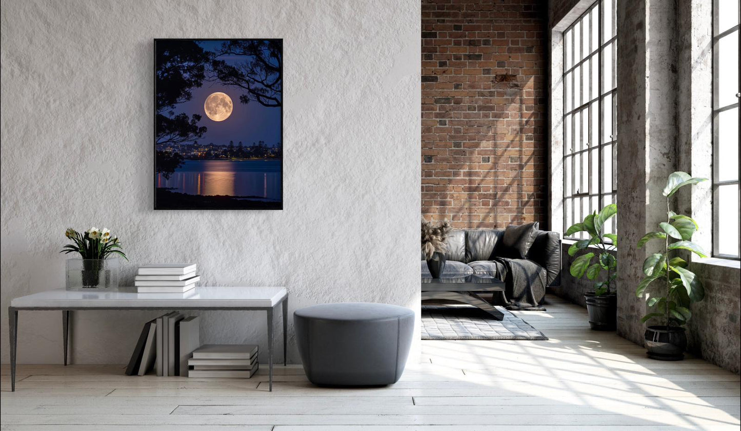 Canvas Prints, Art Space, Full Moon, Poster Prints