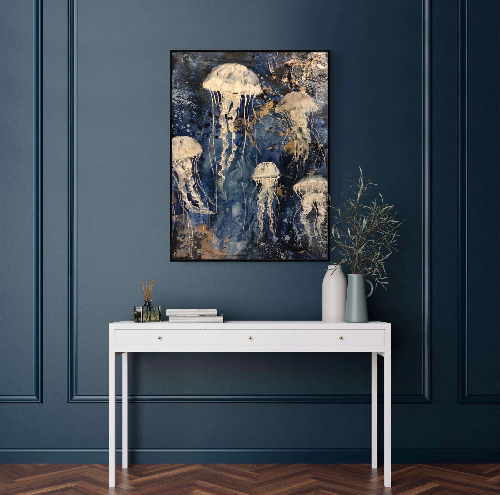 Canvas Prints, Art Space, Poster Prints, Jellyfish, Psychedelic