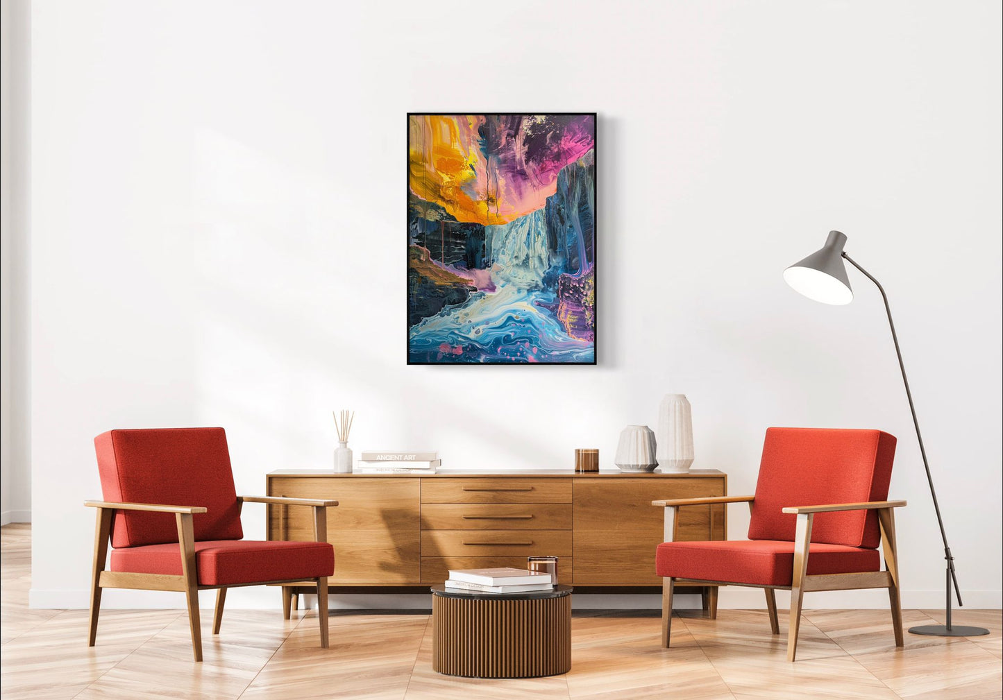 Canvas Prints, Art Space, Poster Prints, full moon, Psychedelic