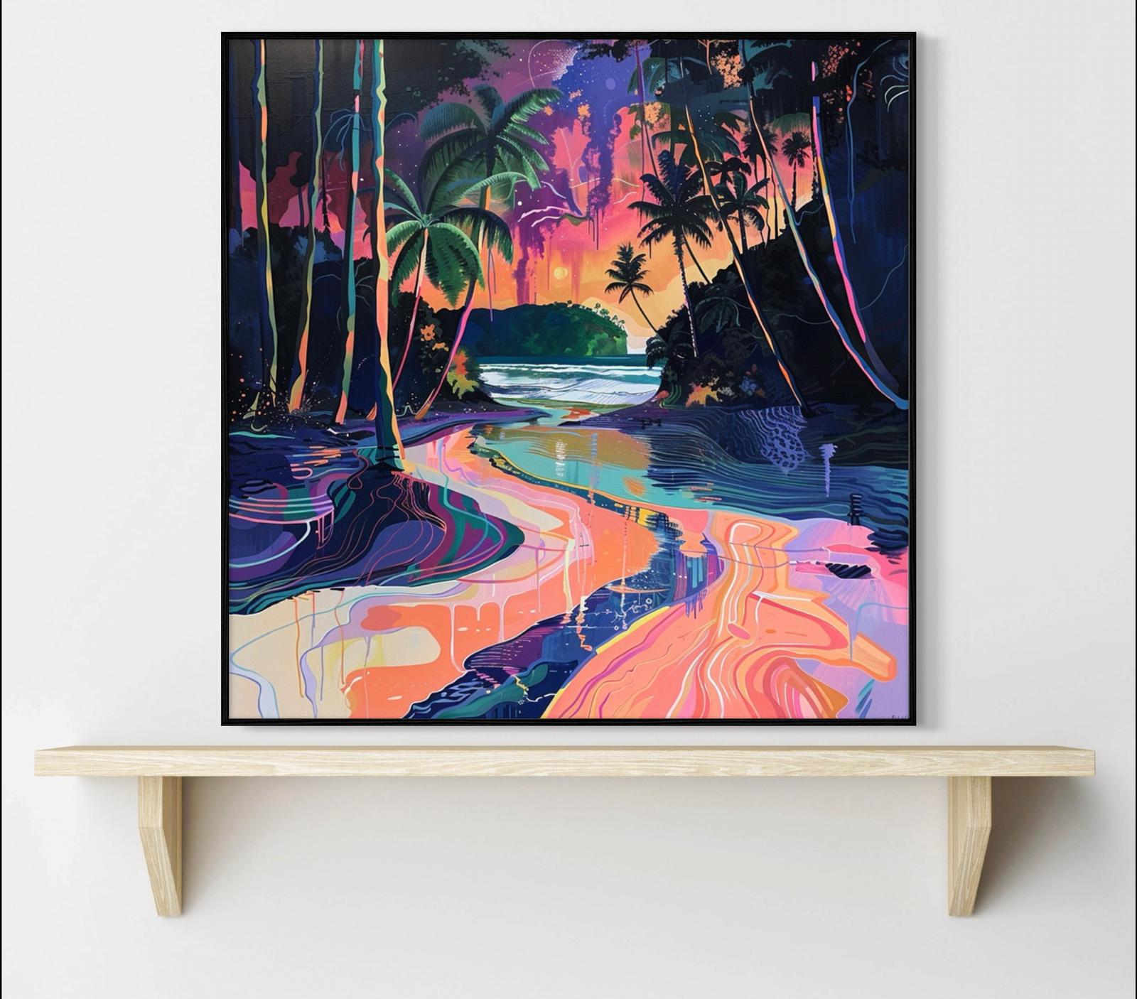 Canvas Prints, Art Space, Poster Prints, Beach, Psychedelic